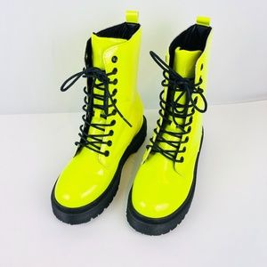 Brand New Charlotte Russe Neon Green Boot 7